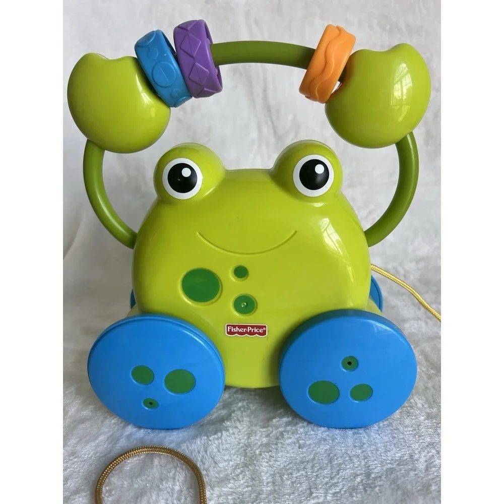 Fisher Price Growing Baby Pull Along Grog FROGGIE Early Learning‎ Toy